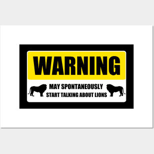 Warning - lions Posters and Art